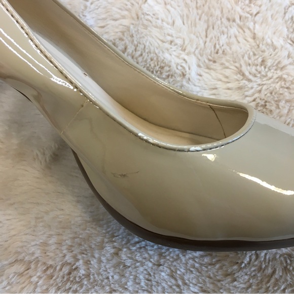 Anne Klein AK7 Codie Nude Faux Patent Pumps Size 9 - Picture 8 of 12